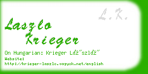 laszlo krieger business card